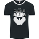 Beardiful Funny Beard Mens Ringer T-Shirt FotL Black/White