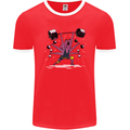 Octopus Gym Training Top Bodybuilding Mens Ringer T-Shirt FotL Red/White