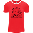 Funny Climate Change Keep the Planet Clean Mens Ringer T-Shirt Red/White