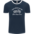 Bike for My Wife Best Swap Ever Motorcycle Mens Ringer T-Shirt FotL Navy Blue/White