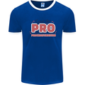 I Put the Pro In Procrastination Procrastinate Mens Ringer T-Shirt Royal Blue/White