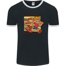 Funny Firework Bonfire Night Guy Fawkes Mens Ringer T-Shirt FotL Black/White