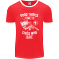 Funny Fishing Those Who Bait Fisherman Mens Ringer T-Shirt FotL Red/White