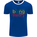 The Big Bong Theory Funny Weed Cannabis Mens Ringer T-Shirt FotL Royal Blue/White