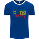 The Big Bong Theory Funny Weed Cannabis Mens Ringer T-Shirt FotL Royal Blue/White