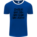 Uncle the Man the Myth the Legend Mens Ringer T-Shirt FotL Royal Blue/White