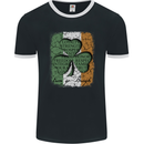 St Patricks Day Shamrock 3 Leaf Clover Mens Ringer T-Shirt FotL Black/White