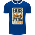 German Shepherd System Armed Mens Ringer T-Shirt FotL Royal Blue/White