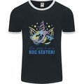 I'm Going to Be a Big Sister Unicorn Mens Ringer T-Shirt FotL Black/White