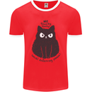 No Touchy Touchy Cat Mens Ringer T-Shirt FotL Red/White