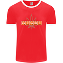 Cannabis Periodic Table Chemistry Weed Mens Ringer T-Shirt FotL Red/White