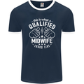 This Is What a Qualified Midwife Looks Like Mens Ringer T-Shirt FotL Navy Blue/White