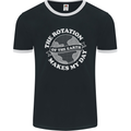 Earth Rotation Astronomy Planets Mens Ringer T-Shirt FotL Black/White