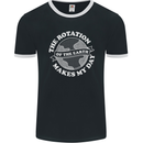 Earth Rotation Astronomy Planets Mens Ringer T-Shirt FotL Black/White