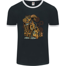 Steampunk Rabbit Mens Ringer T-Shirt FotL Black/White
