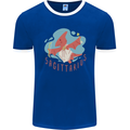 Sagittarius Dinosaur Pterosaurs Star Sign Mens Ringer T-Shirt FotL Royal Blue/White