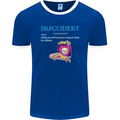 Snaccident Funny Food Pizza Diet Gym Fat Mens Ringer T-Shirt FotL Royal Blue/White