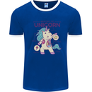 Anatomy of a Unicorn Funny Fantasy Mens White Ringer T-Shirt Royal Blue/White