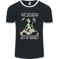 Peace Love Weed Mens Ringer T-Shirt FotL Black/White