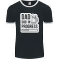 Dad Bod In Progress Funny Fathers Day Body Mens Ringer T-Shirt FotL Black/White