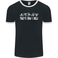 That's how I Roll Bike Fun Cyclist Funny Mens Ringer T-Shirt FotL Black/White