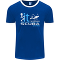 Fook It I'm Going Scuba Diving Diver Funny Mens Ringer T-Shirt FotL Royal Blue/White