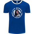 St Georges Day For Queen & Country England Mens Ringer T-Shirt FotL Royal Blue/White