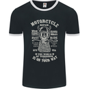 Motorcycle Repair Motorbike Biker Mens Ringer T-Shirt FotL Black/White