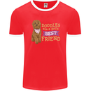 Doodles Girls Best Friend Goldendoodle Dog Mens Ringer T-Shirt FotL Red/White