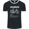 Cyclopath Funny Cycling Bicycle Cyclist Mens Ringer T-Shirt FotL Black/White