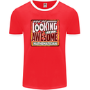 You're Looking at an Awesome Mathematician Mens Ringer T-Shirt FotL Red/White