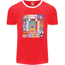 A Vibrant Virgo Zodiac Star Sign Mens Ringer T-Shirt Red/White