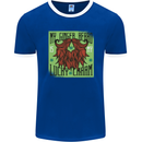 St Patricks Day Ginger Beard Lucky Charm Mens Ringer T-Shirt FotL Royal Blue/White