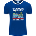 Hunting Weekend Alcohol Beer Funny Hunter Mens Ringer T-Shirt FotL Royal Blue/White