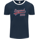 Legend Since 23rd Birthday 2000 Mens Ringer T-Shirt FotL Navy Blue/White