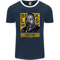 MLK Martin Luther King Black Lives Matter Mens Ringer T-Shirt FotL Navy Blue/White