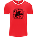 Masters of the Sea Vikings Valhalla Sailing Sailor Mens White Ringer T-Shirt Red/White