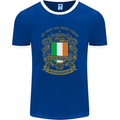 All Men Are Born Equal Irish Ireland Mens Ringer T-Shirt FotL Royal Blue/White