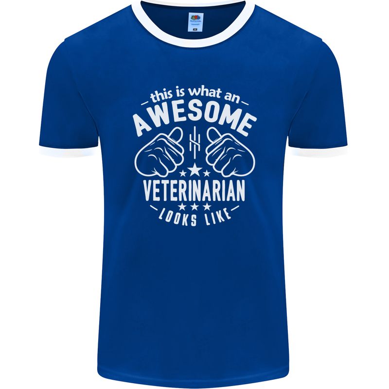 An Awesome Veternarian Looks Like Mens Ringer T-Shirt FotL Royal Blue/White