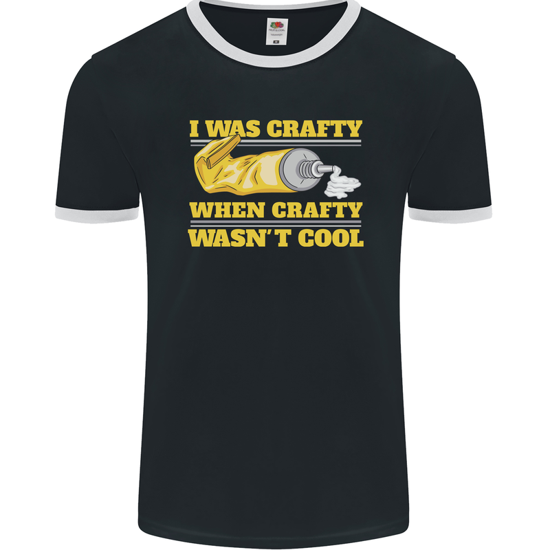 Arts and Crafts Funny Crafty Artist Art Mens Ringer T-Shirt FotL Black/White