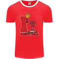 I Love Basketball Mens Ringer T-Shirt FotL Red/White