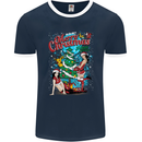 Sexy Merry Christmas Funny Christmas Mens Ringer T-Shirt FotL Navy Blue/White