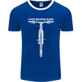 Lifer Behind Bars Cycling Cyclist Funny Mens Ringer T-Shirt FotL Royal Blue/White