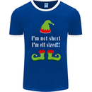 I'm Not Short I'm Elf Sized Funny Christmas Mens Ringer T-Shirt FotL Royal Blue/White