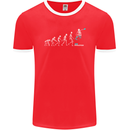 Skateboard Evloution Skateboarding Mens Ringer T-Shirt FotL Red/White