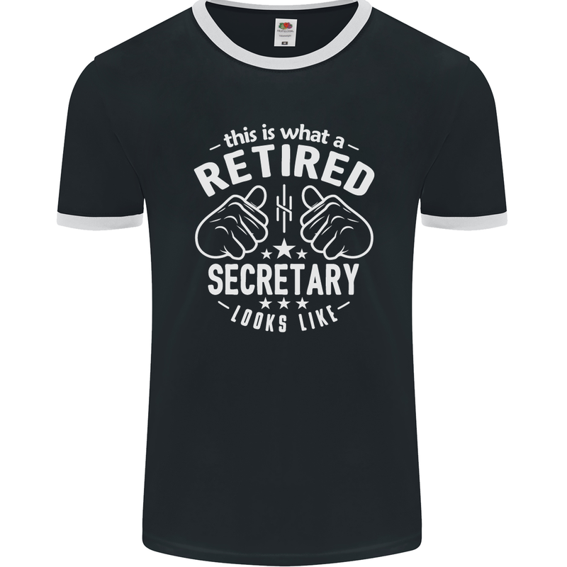 A Qualified Secretary Looks Like Mens Ringer T-Shirt FotL Black/White