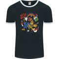 Stay Trippy Magic Mushrooms LSD Mens Ringer T-Shirt FotL Black/White