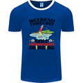 Weekend Forecast Golf with a Chance of Drinking Mens Ringer T-Shirt FotL Royal Blue/White