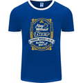 A Day Without Beer? Funny Alcohol Mens Ringer T-Shirt FotL Royal Blue/White