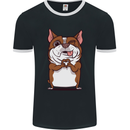 A Cute Dog With a Heart Sign Mens Ringer T-Shirt FotL Black/White